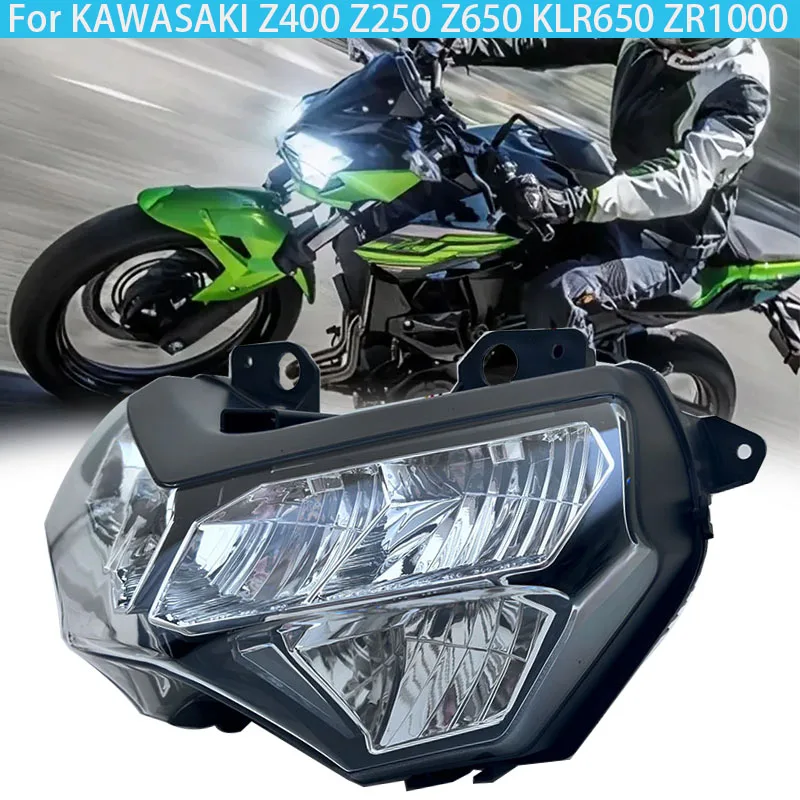 

Z900 Z400 Motorcycle Headlight For KAWASAKI Z250 Z650 KLR650 ZR1000 H2 2019-2023 Front LED Headlight Assembly 2020 2021 2022