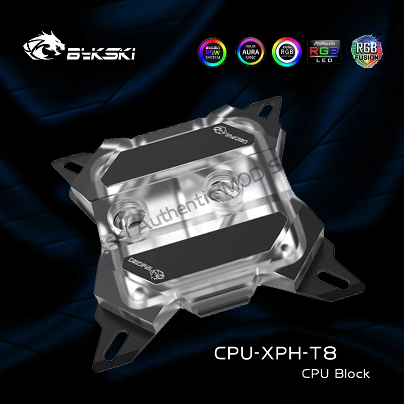 

Bykski CPU-XPH-T8,CPU Water Block For INTEL LGA 1150 1151 1155 1156 1200 1700 2011 2066 X99 / CPU Cooler 5V 12V SYNC CPU Cooler