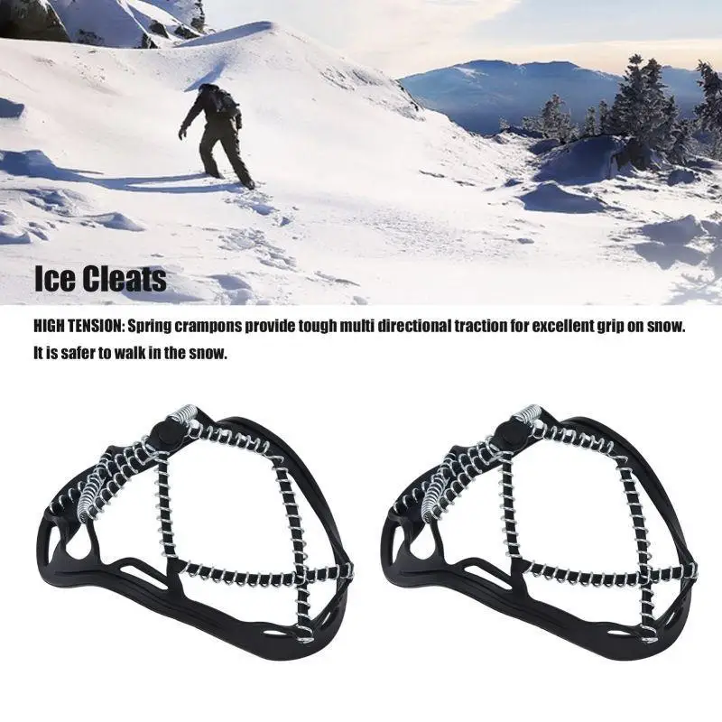 Neu: 1 Paar rutschfeste Eis- und Schneegreifer-Schuhüberzüge für Camping, Outdoor-Sport, Schuhüberzüge mit Traktionsstollen, Eis-Steigeisen-Schuhüberzüge