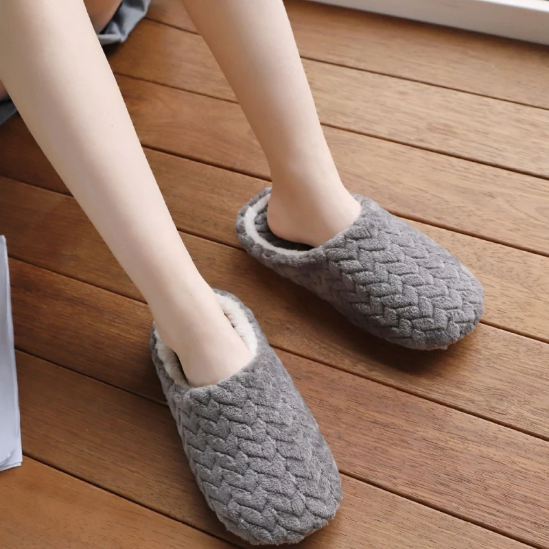 A Pair of Unisex Fluffy Home Slippers,Soft Lightweight and Comfortable,fabric Home Indoor Autumn Winter Slippers|Multiple Colors image 6