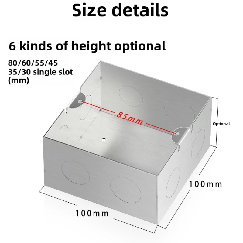 Ground Plug Bottom Box 120 Type Concealed Floor Sockets Wire Junction Box 20mm Hole Stainless Steel