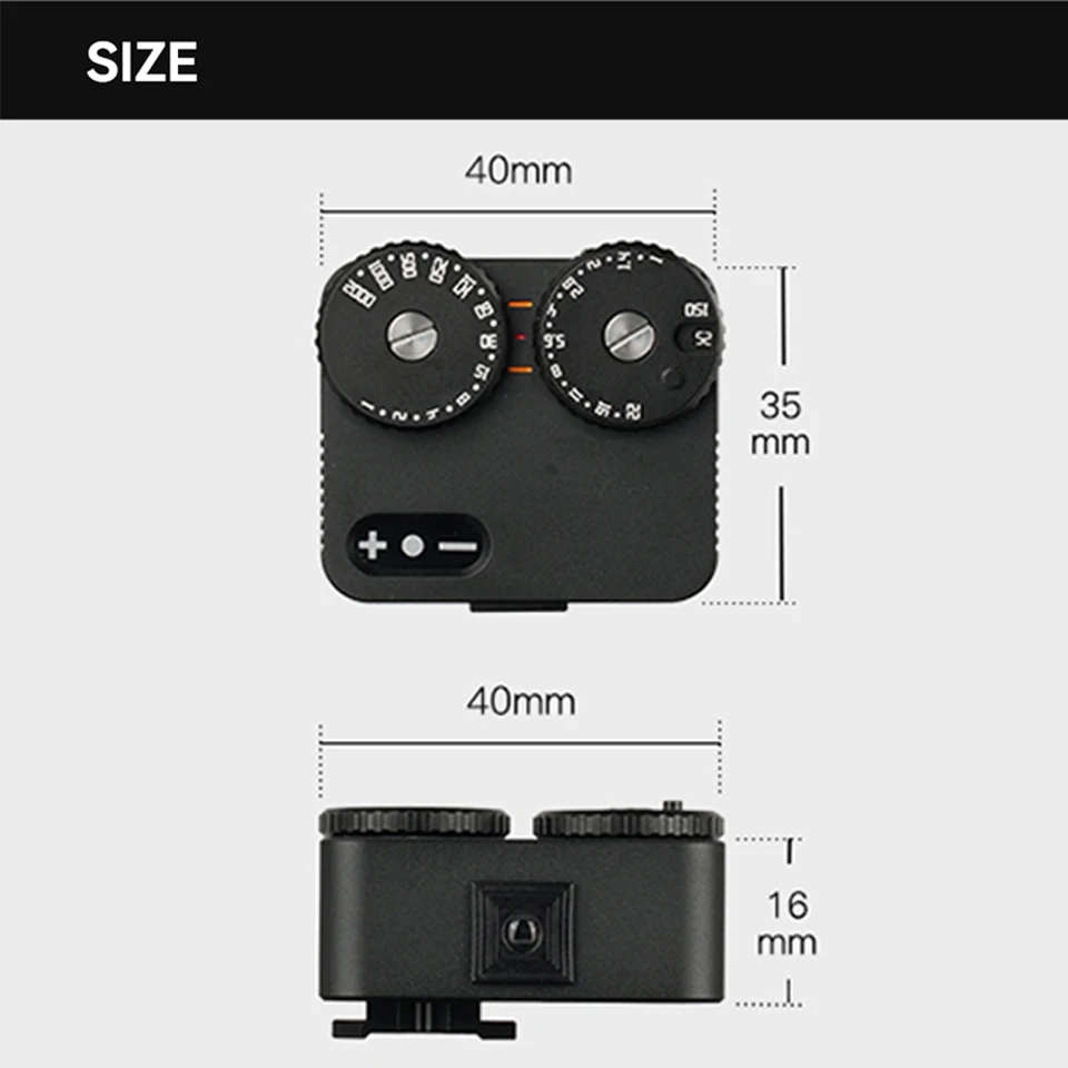 TTArtisan-Medidor de luz de latón para cámara de película DSLR, Zapata fría, 12 velocidades de obturación, accesorios de fotografía