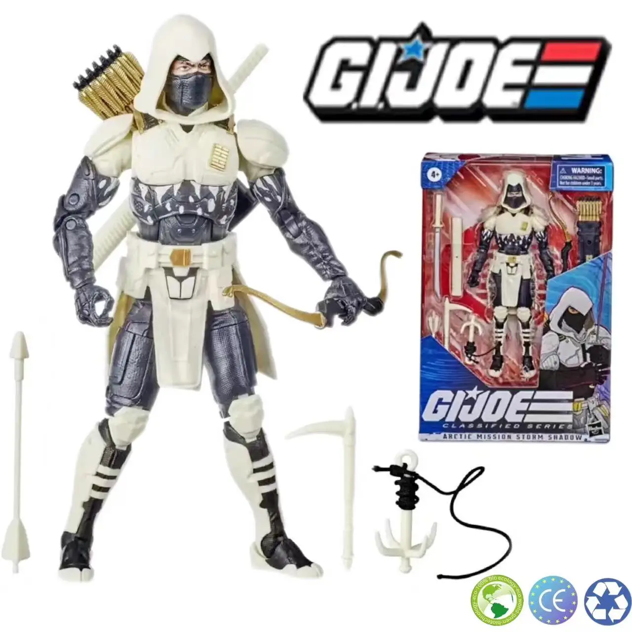 Ko G.I. Joe Classified Series Arctic Mission Storm Shadow Action Figure 14 Premium Toy With Accessories Kids Christmas Gifts