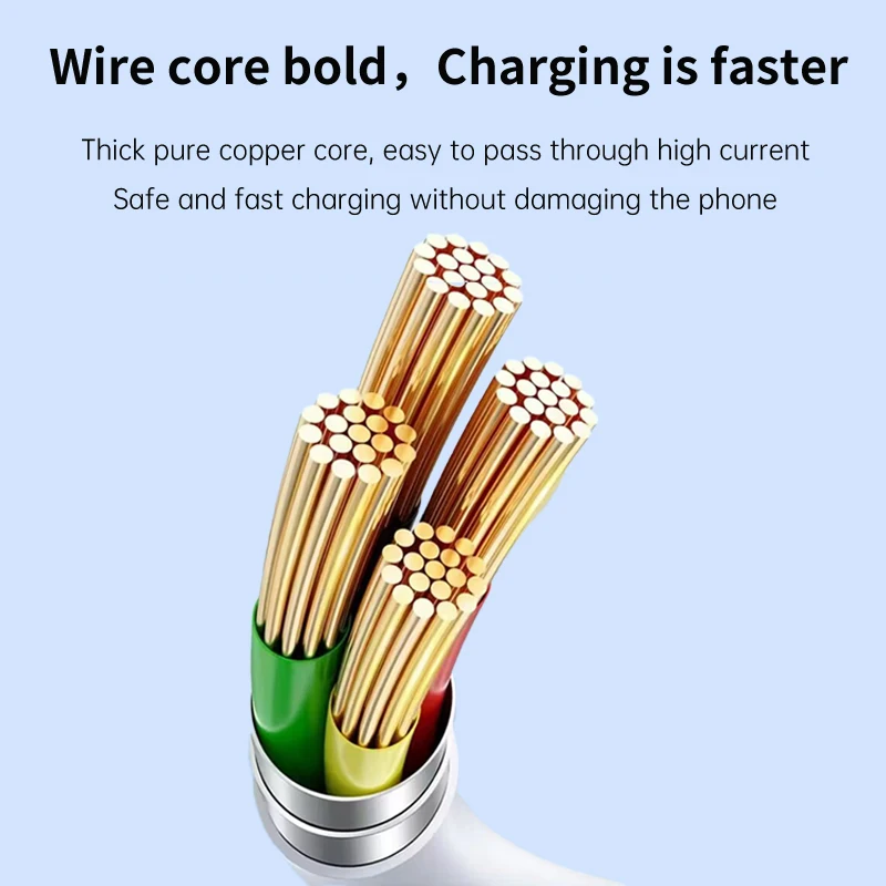 20W PD Fast Charging Cable For Apple iPhone 16 15 14 13 12 11 iPad Charge Data Wire Phone Cable USB Type C to Lightning Line
