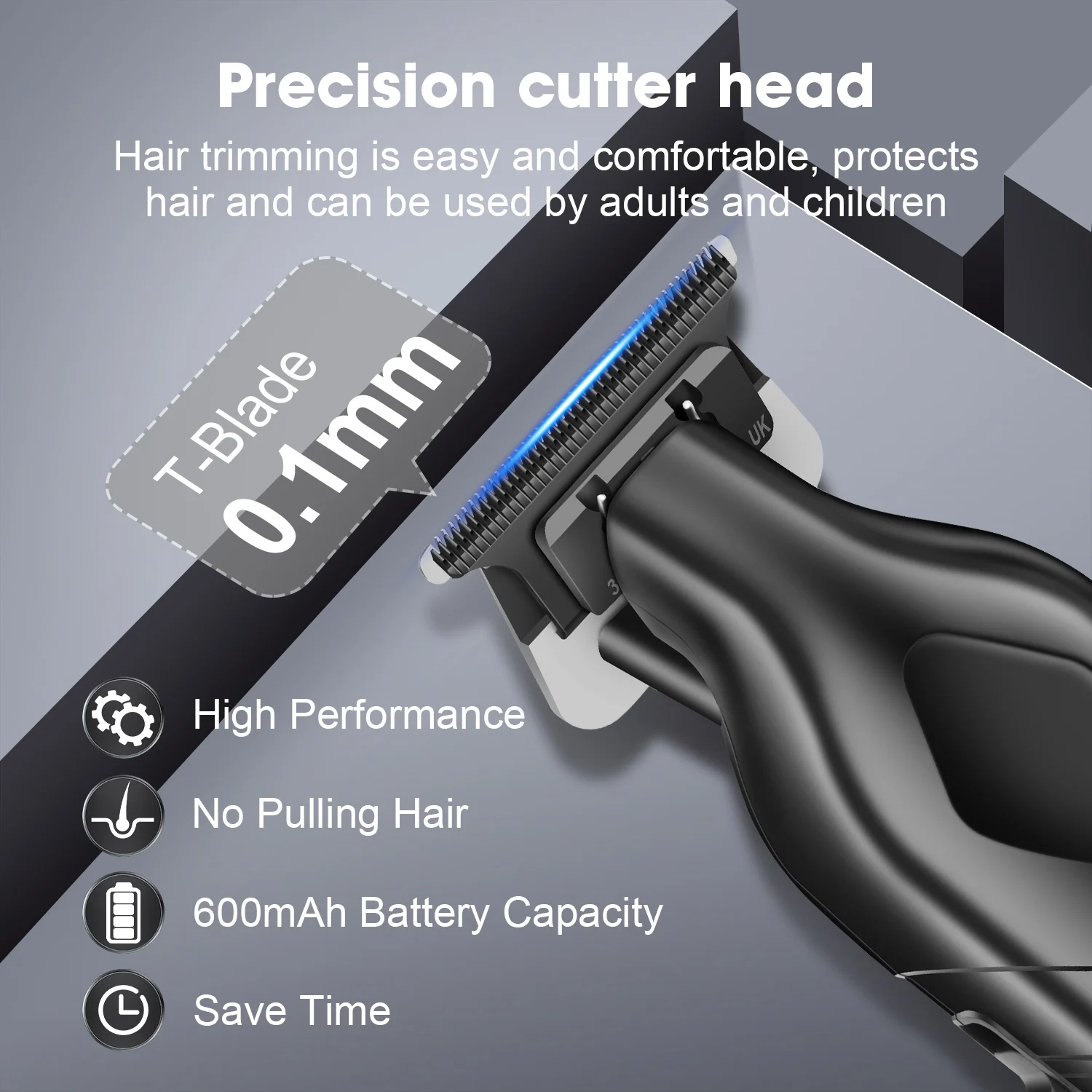 HIENAPowerful Battery Electric Hair cutting machine hair clipper mini USB charging professional barber shop special hair clipper