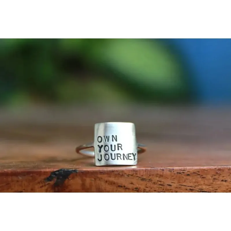 Storybook Rings for Women Own Your Journey Inspirational Ring Inspirational Jewelry Quote Female Empowe YLQ7508