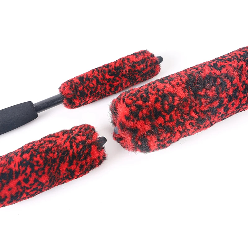Soft Plush Flexible Long Handle Wheel Rim Brush Anti-Scratch Car Tire Hub Detailing Tool Brake Dust Removal Auto Washing Care