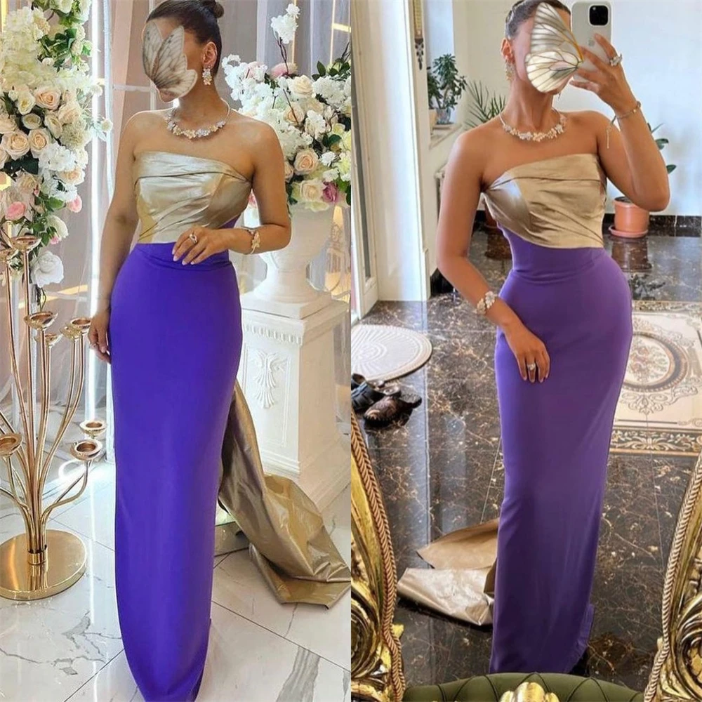 

Customized sparkle Strapless Sheath Celebrity Fold Skirts Chiffon Occasion Evening Gown vestidos de coquetel فساتين الحفلات