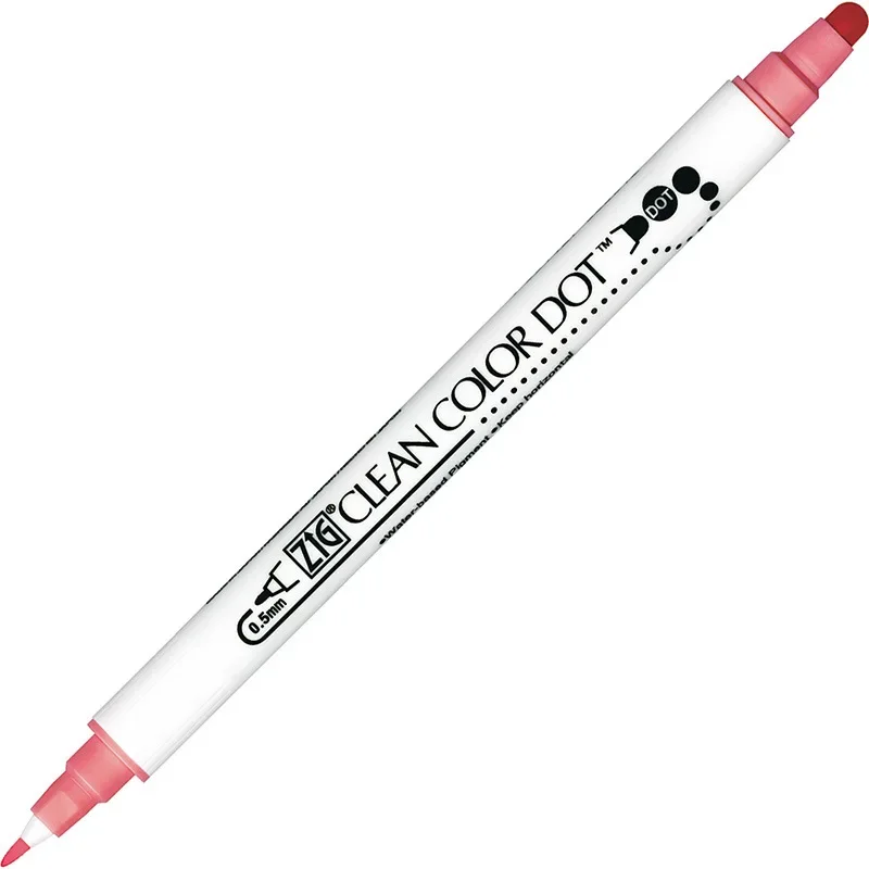 1pc Japan Zig KURETAKETC-6100 Double Head Marker Watercolor Pen CLEAN COLOR DOT Student Painted Art Brush Round Stamp