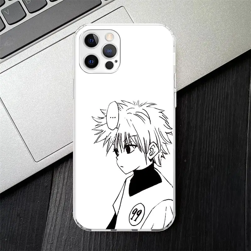 Black White Hunter HXH Soft Silicone Phone Case For Apple iPhone 11 14 15 16 Pro 12 13 Mini XR X XS Max 7 Plus 8 + Fundas Cover 