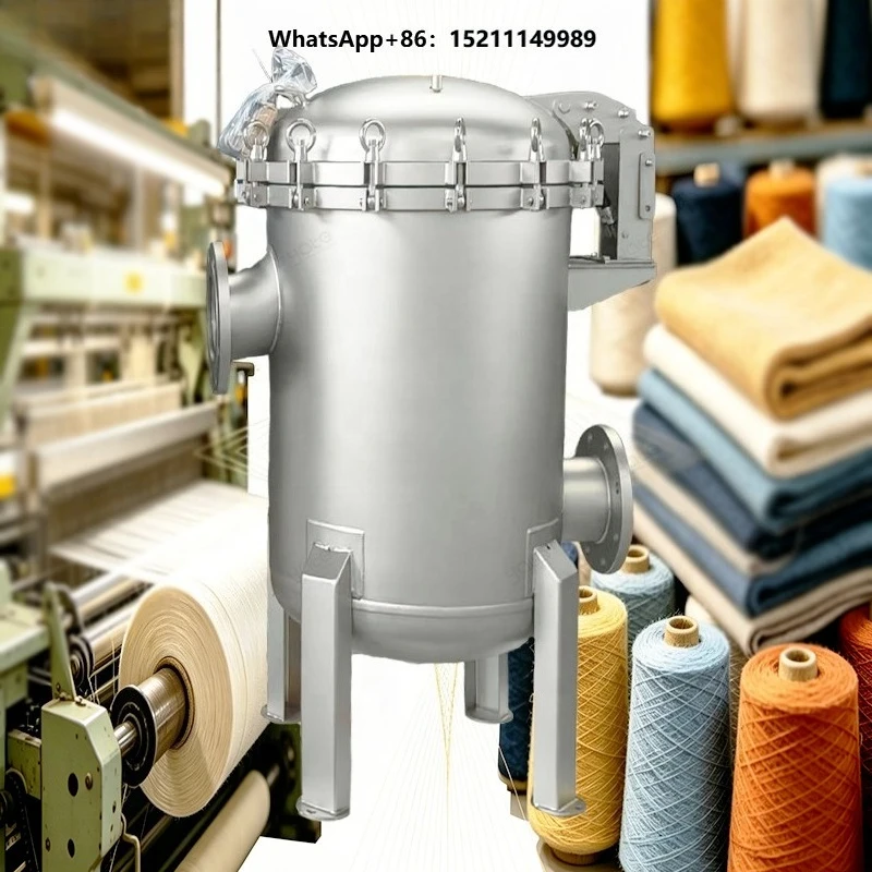 Single Multi Filter PP Bag Housing Machine Stainless Steel 304 316 Industrial Water Treatment Fine Chemical Textile Filtration