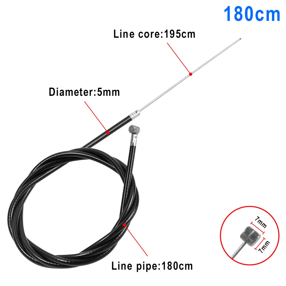 Universal Von 50cm bis 200cm Brems Kabel Vorne Hinten Trommel Bremse Linie Hinten Draht Ziehen Draht für Elektrische roller Zubehör