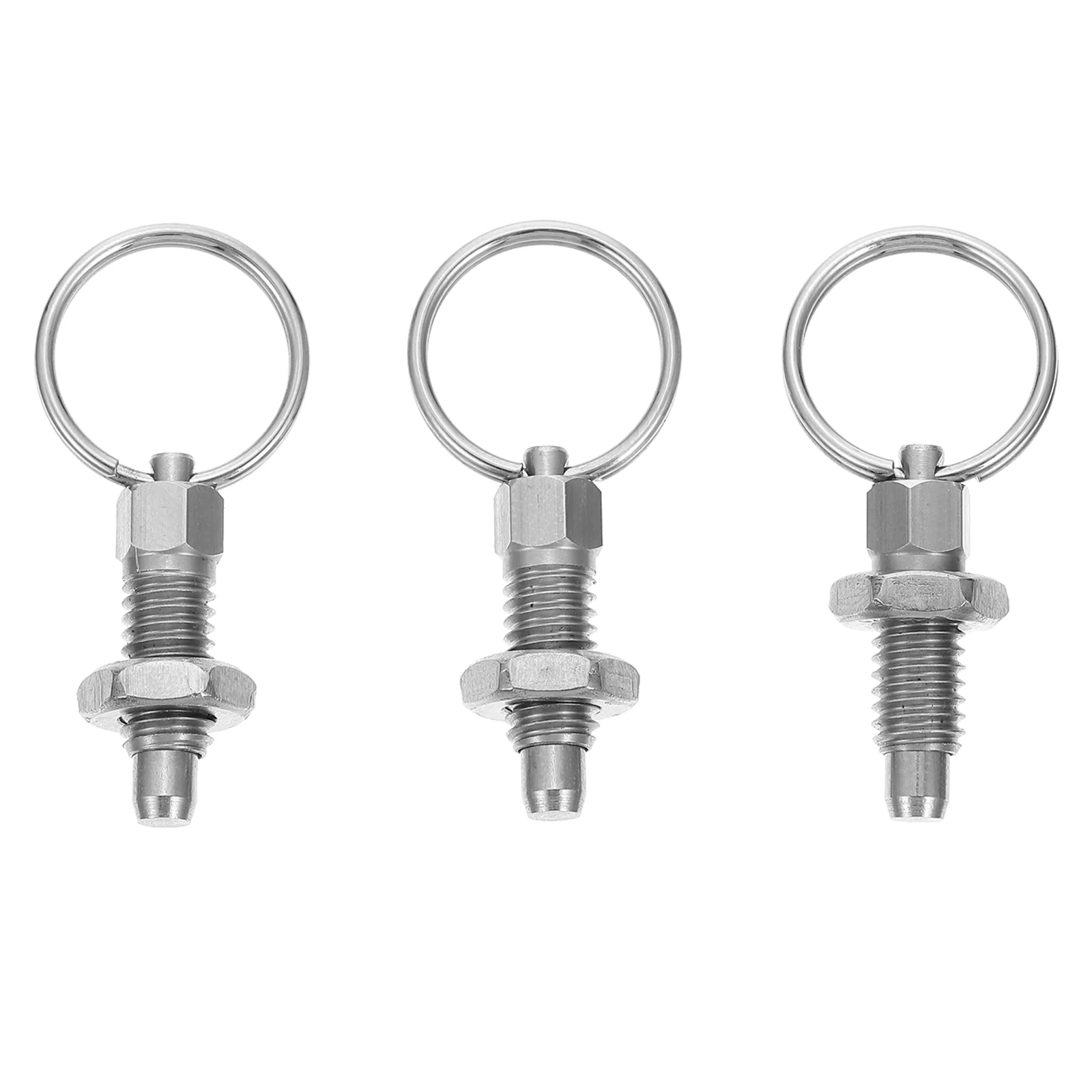 

3 Pcs Plunger Stainless Steel Heavy Duty Safety Locking Pin Spring Catch Mechanical Accessories Spring Loaded Industrial