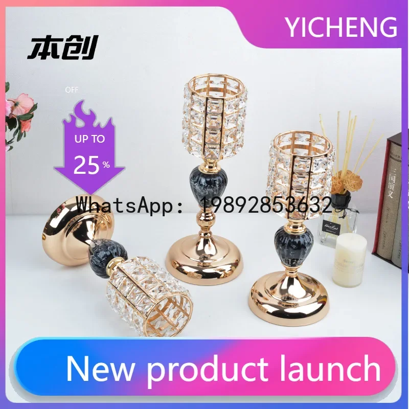 x-14 Christmas crystal room scented candle holder birthday party decoration ornament-6 pcs