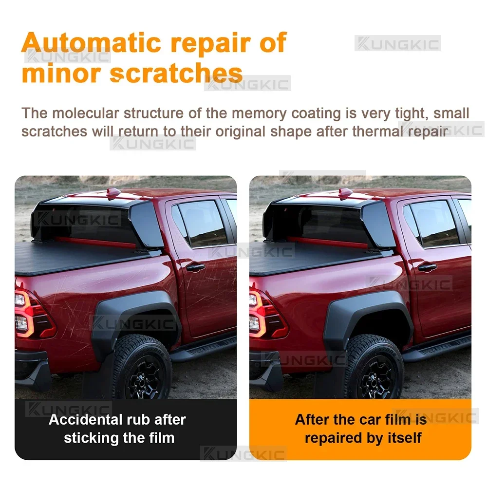 For Toyota Hilux GR Sport 2024 2025 TPU Pre-Cut Paint Protection Clear Film Kit Transparent Anti Scratch Body Sticker Film view 5