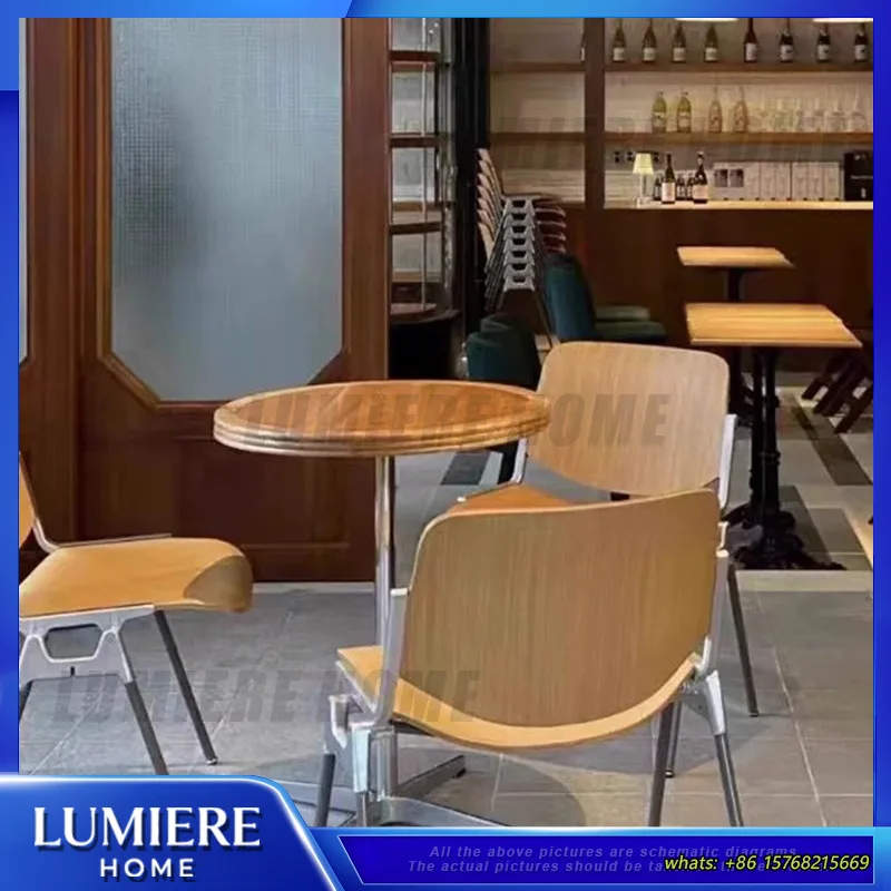 Industrial Vintage Coffee Chair Minimalist Nordic Dining Room Backrest Chair Modern Design Creative Home Bar Stool Simple Style