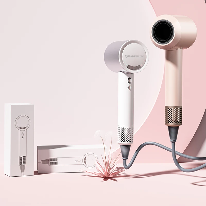 TURBOFLOV H2A High Speed Hair Dryer Wired Handheld Hair Dryers for Beauty Salon Use Hair Care Technology 3 Speed Settings 4 Temperature Settings One-touch Cooling