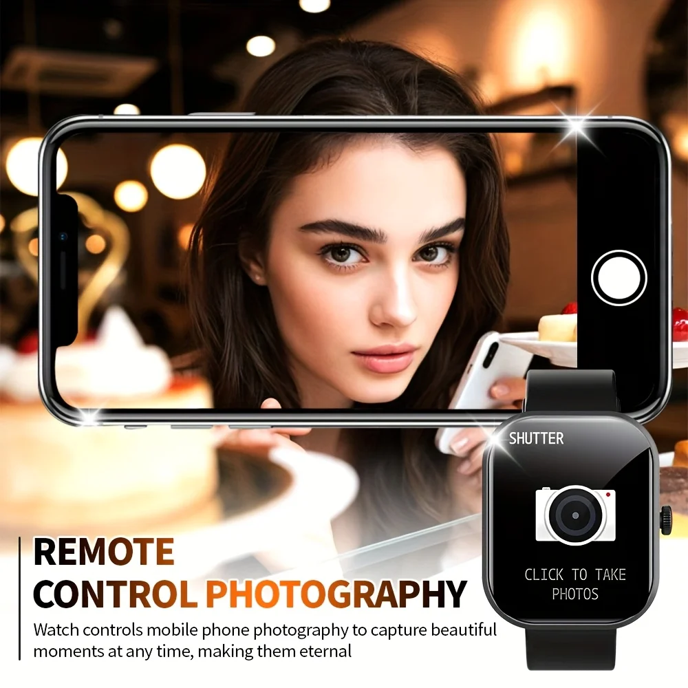 Smartwatch unissex de 2,01 polegadas com chamadas sem fio, alertas de mensagens e modos multiesportivos – presente perfeito para homens e mulheres