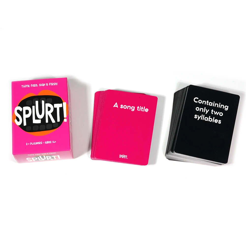 Splurt Card Game Splurt Portable Party Card Game Think Fast Say it First Pink Board Game