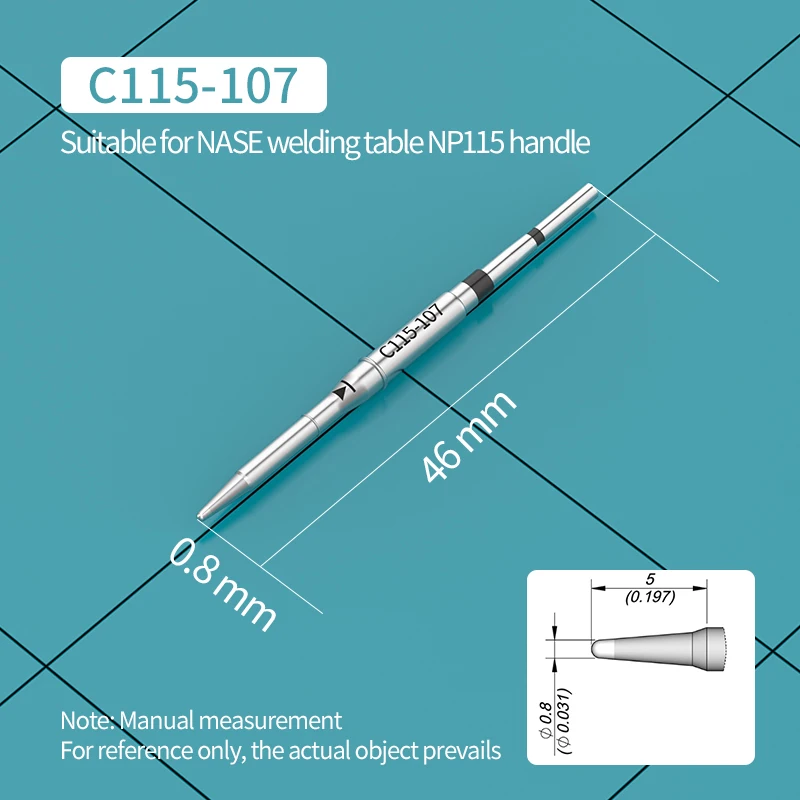 C115 Soldering Iron Tip C115-105/125/117/113/114/112/109/127/101/110/120/107 for JBC Soldering Station Precision Repair SMD PCB image 3