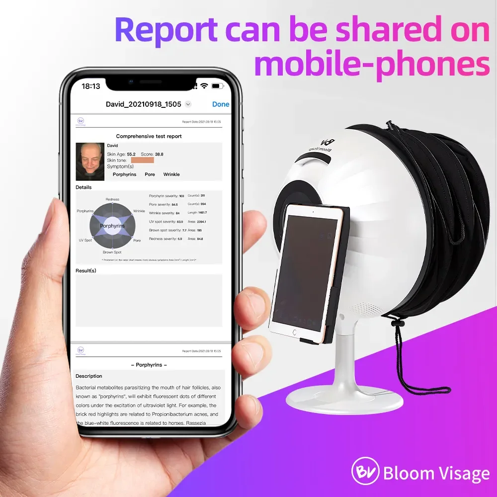BV 3D AI 피부 분석기 매직 미러 얼굴 스캐너 지능형 피부 문제 테스트기 미용실 필수 진단 도구