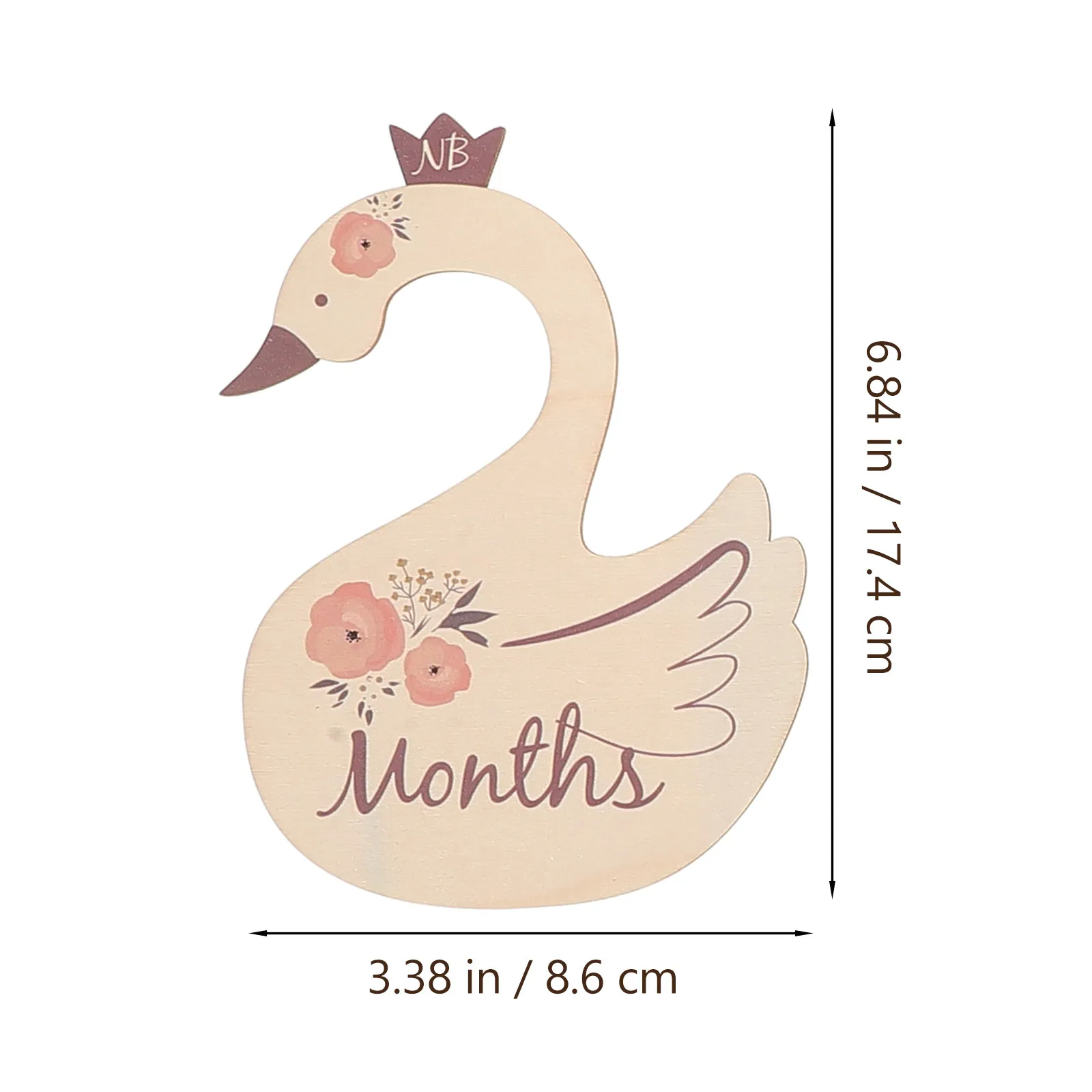 7Pcs Wooden Swan Closet Dividers Baby Clothes Size Organizer Infant Wardrobe Size Divider Toddler Hanging Cloth Dividers