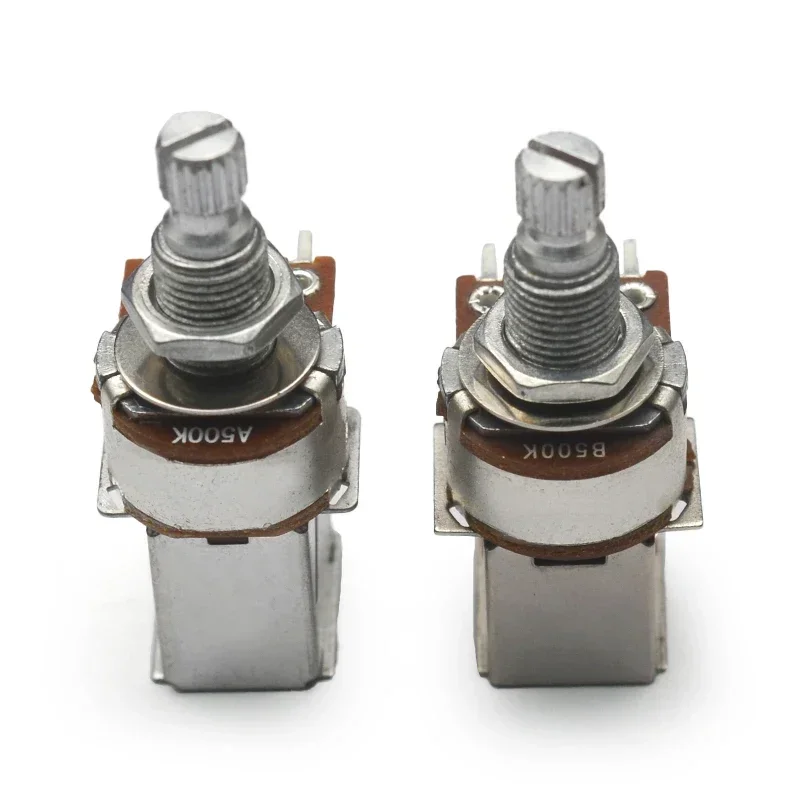 

50Pcs 500K Guitar Control Pot Push/Pull Pots with Straight Terminal Block Pickup Coil Splitting Switch Control Potentiometer