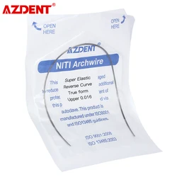 2 unids/pack AZDENT Dental ortodoncia NITI arco cables curva inversa redondo/forma Rectangular arco forma verdadera productos dentales