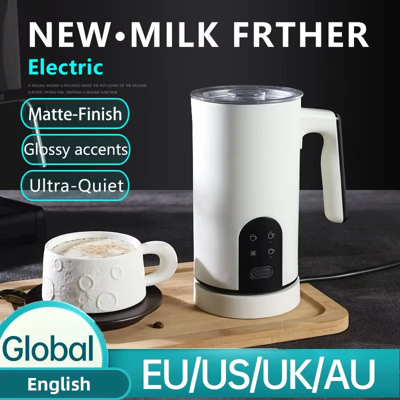 家庭用ミニ電動ミルクフォーマー - ホット＆コールドドリンク対応、コーヒーラテにも使える全自動コーヒーメーカー