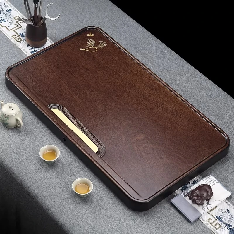 Office Luxury Tea Tray Solid Wood Home Large Rectangular Modern Tea Tray Shapes Creative bandeija imperial antiga Tray Organizer