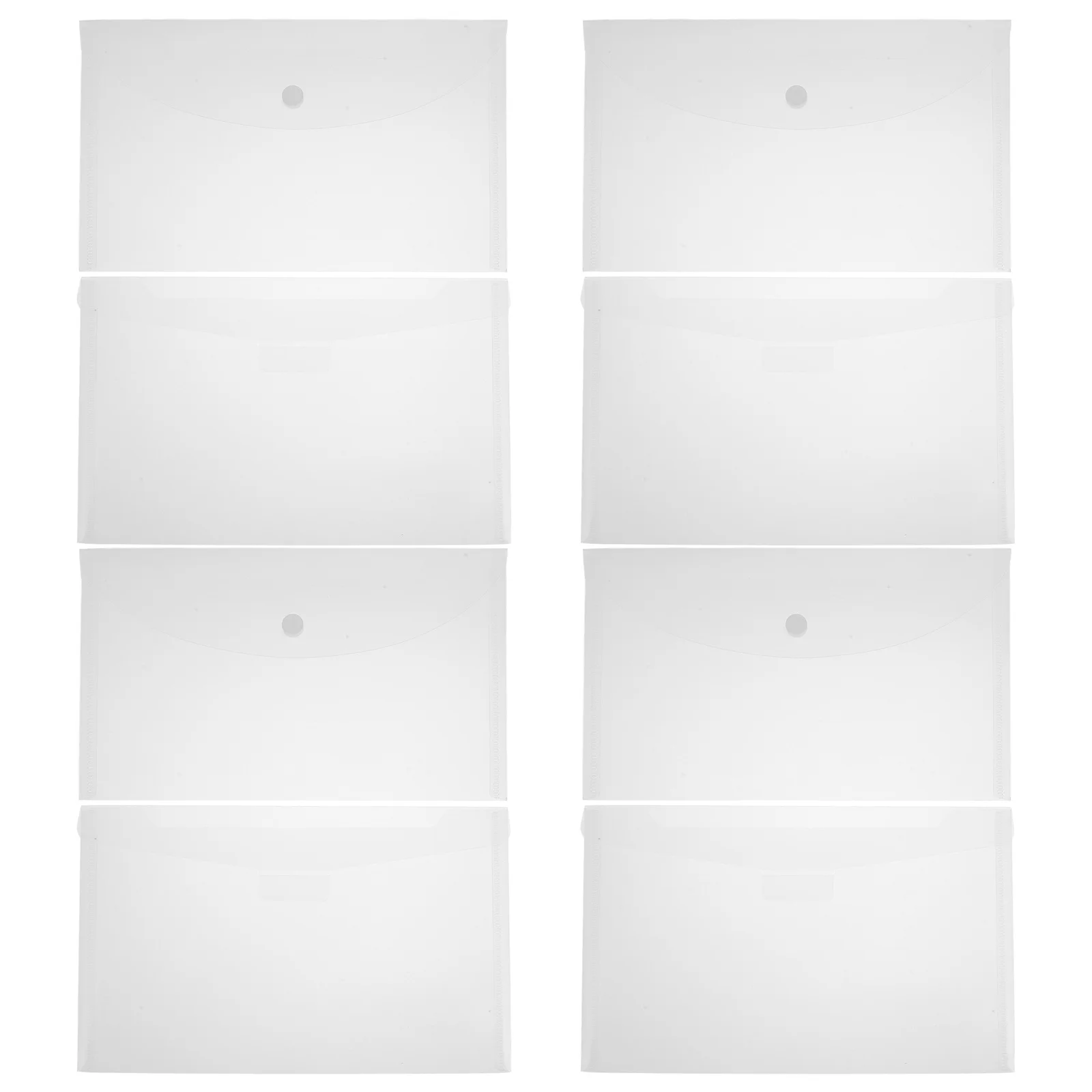 8 قطعة أكياس الفاتورة مادة البولي بروبيلين حاملي المستندات منظم تخزين الملفات جيوب زر المفاجئة للمنزل والمكتب والمدرسة