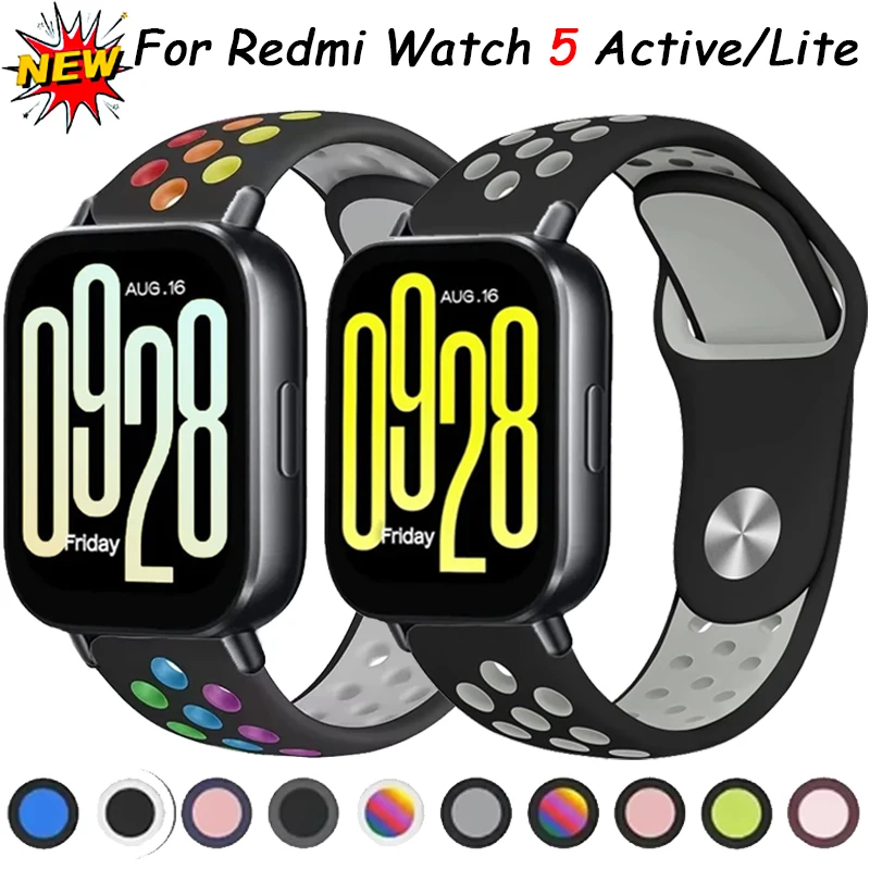 22mm 20mm Silicone Strap For Redmi Watch 5 Active/Lite Soft Ventilate Sports Bracelet Wristband for Huawei Watch GT5-5Pro correa