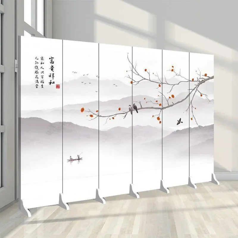 2026 New Movable Folding Screen Partition for Living Room Porch Office Hotel Lobby Blocking Divider
