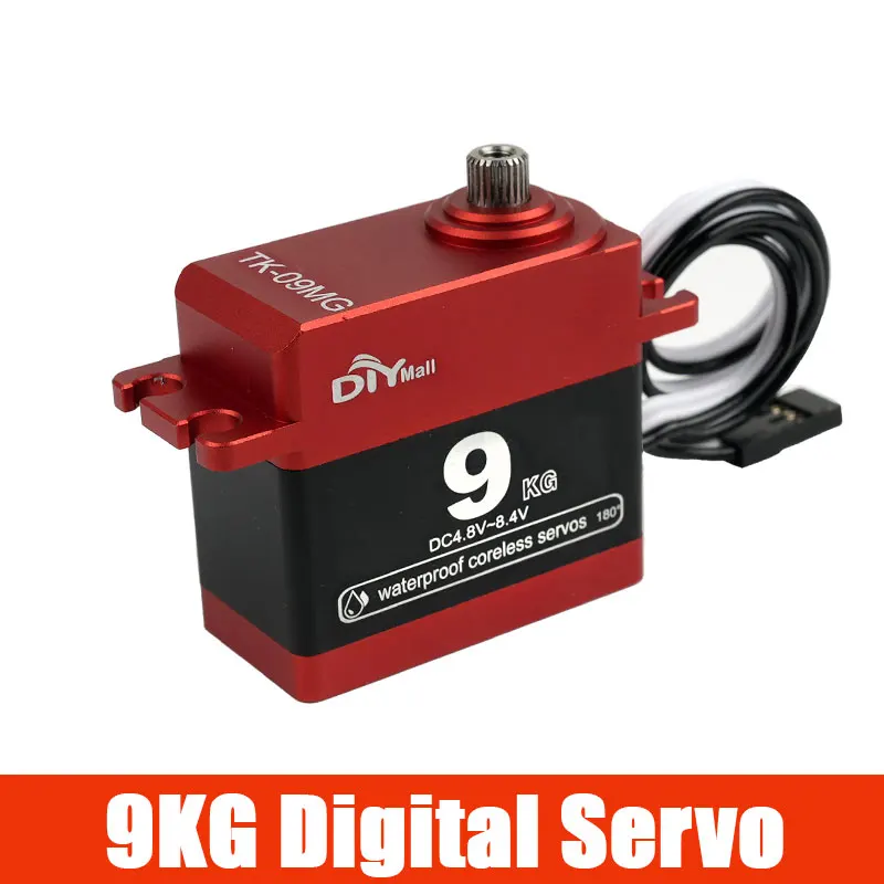 

TK-09MG 9KG Digital RC Servo Motor 180 270 360 Degree Metal Gear Waterproof Coreless Servo for 1/10 1/12 RC Car Crawler Airplane