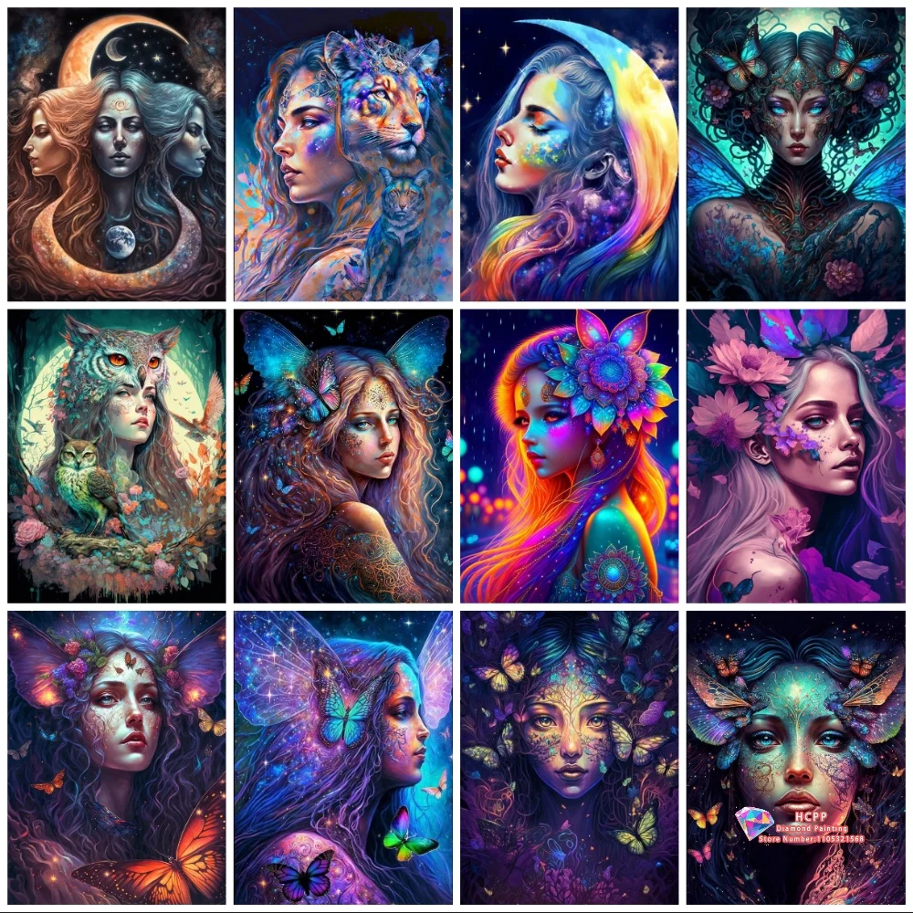 

Набор для алмазной вышивки Dreamy Cat: квадратные и круглые стразы, 5D DIY, «Звездная ночь» с кошкой, готическая мозаика, ручная работа, подарок для взрослых, декор для дома