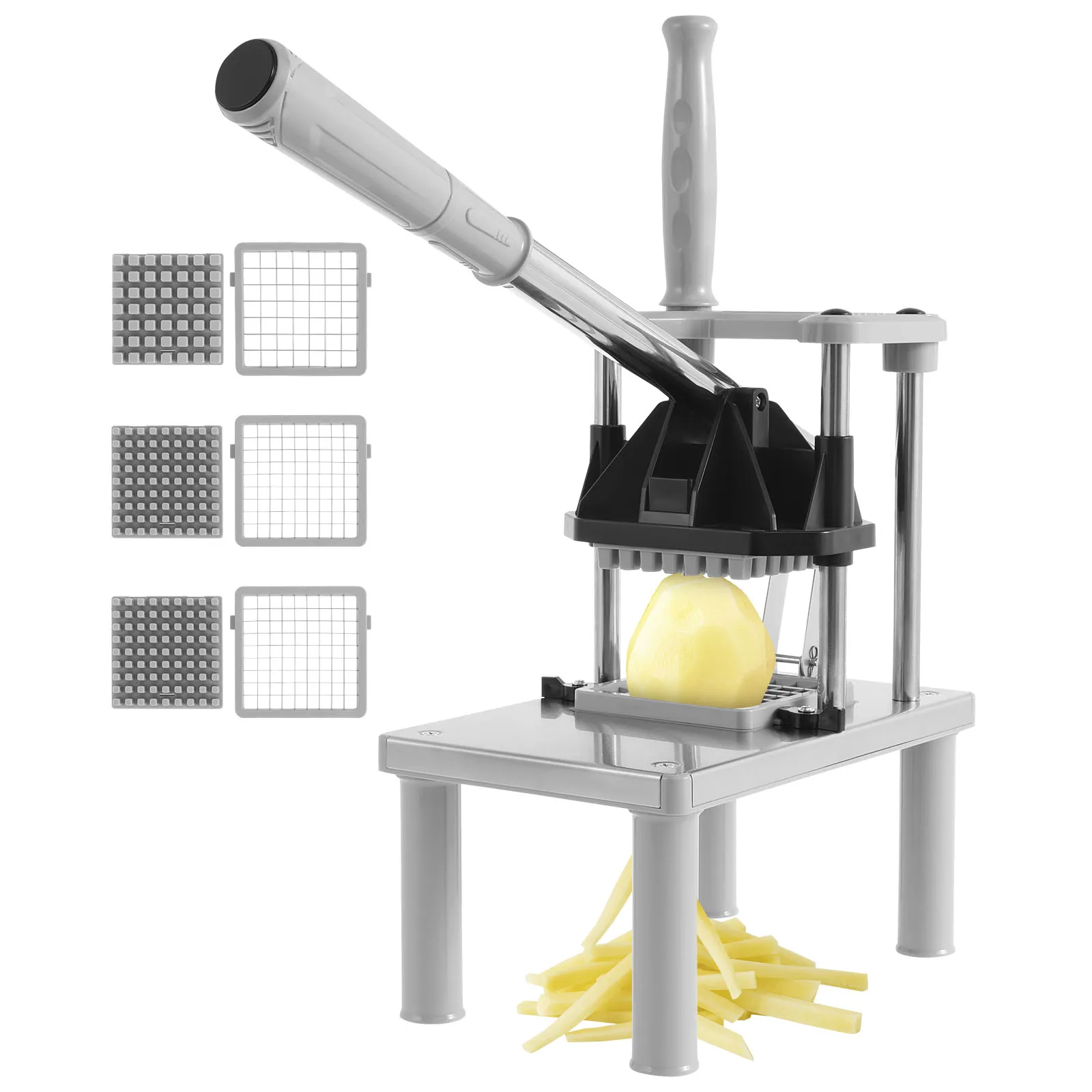 

1 Pc Commercial Vegetable Fruit Chopper Heavy Duty Stainless Steel Food Dicer Professional French Fry Cutter for Tomato Peppers