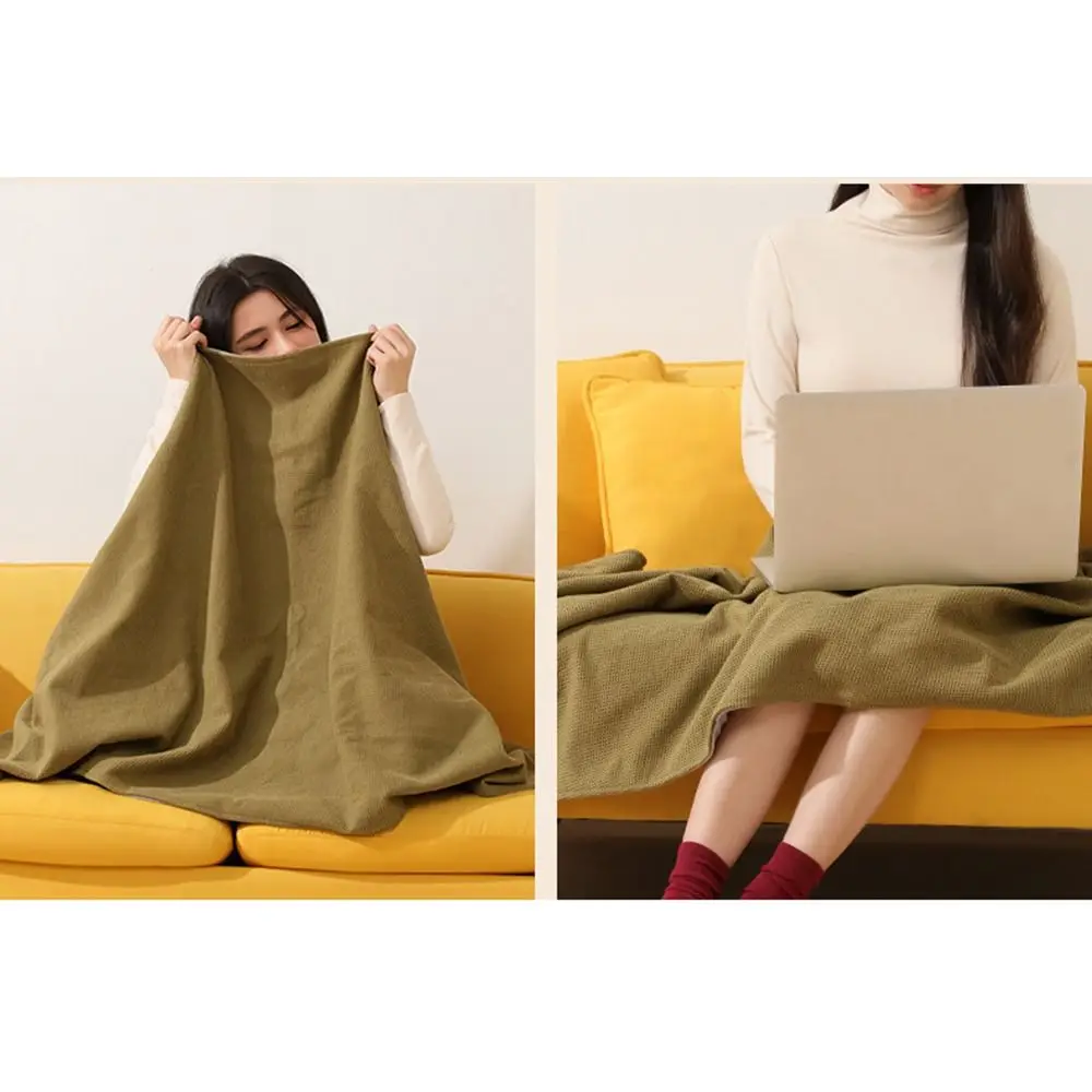 Wearable Electric Heated Blanket 3 Heating Levels Zipper Closure USB Heated Shawl Washable Quickly Heating Body Warmer Wrap Sofa