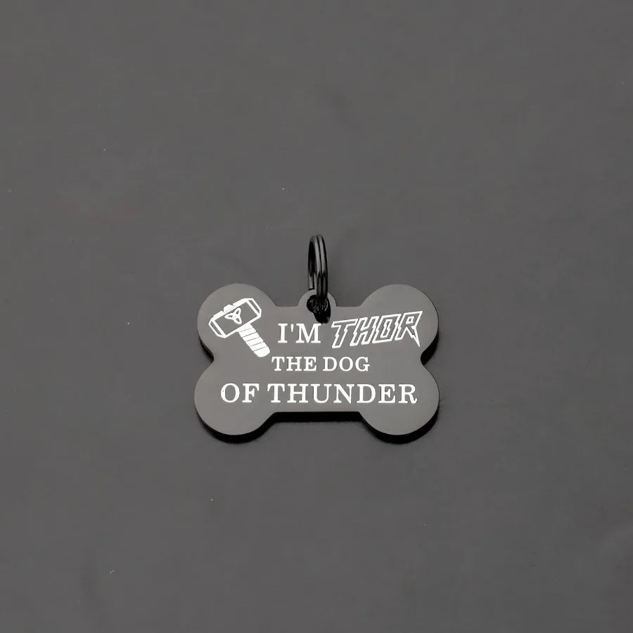 علامات طوق الكلب، هدية البطل، هدية لمحبي الحيوانات الأليفة، علامات مضحكة للكلاب الرعد للحيوانات الأليفة #6