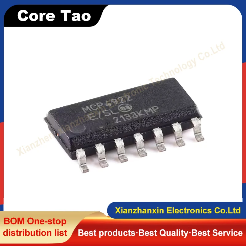 1~5pcs/lot MCP4922-E/SL MCP4922 SOP14 12-bit ADC chip in stock