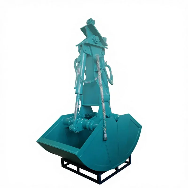 

Hydraulic Clamshell Grab Bucket With Motor Heavy Duty Double Shell For 4-30 Ton Excavators Port Unloading