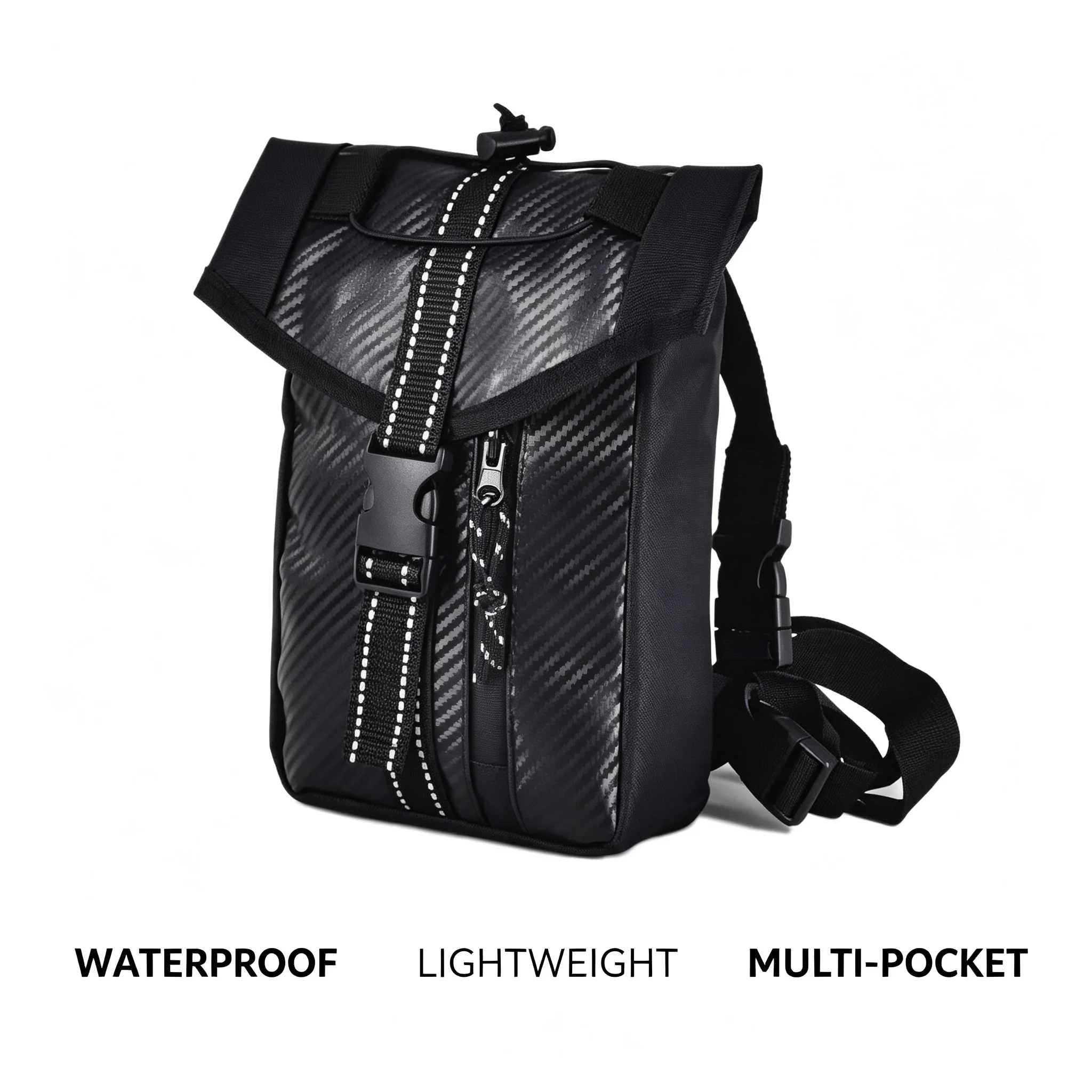 Waterproof Motorcycle Thigh Bag With Reflective Strip, Large Capacity Portable Riding Waist Pack Storage Bag For Off-Road Travel