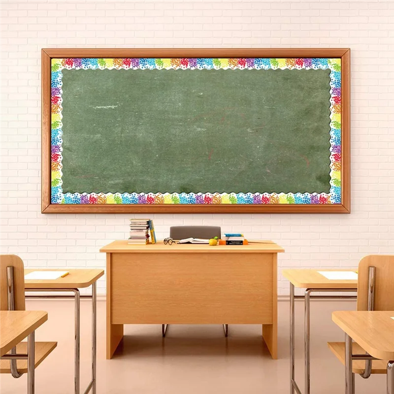 Bulletin Borders Stickers, 66.5Ft Decoration Borders for Bulletin Board/Black Board Trim,for Classroom School Decoration