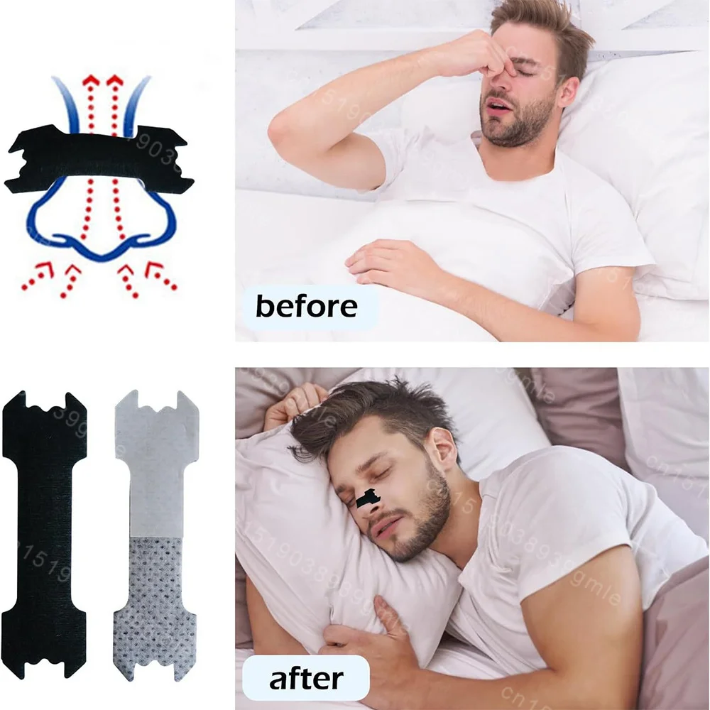 30Pcs Hypoallergenic Nose Strips Breathable Non-Invasive Breath Nasal Strips Nasal Congestion Anti-Snoring Sticker