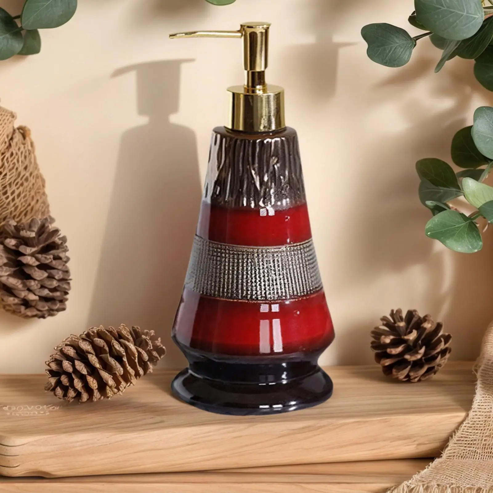 

Hand Soap Dispenser Liquid Soap Dispenser Vintage Leak-Proof Ceramic Refillable Holder Decorative Container for Lotion Shower