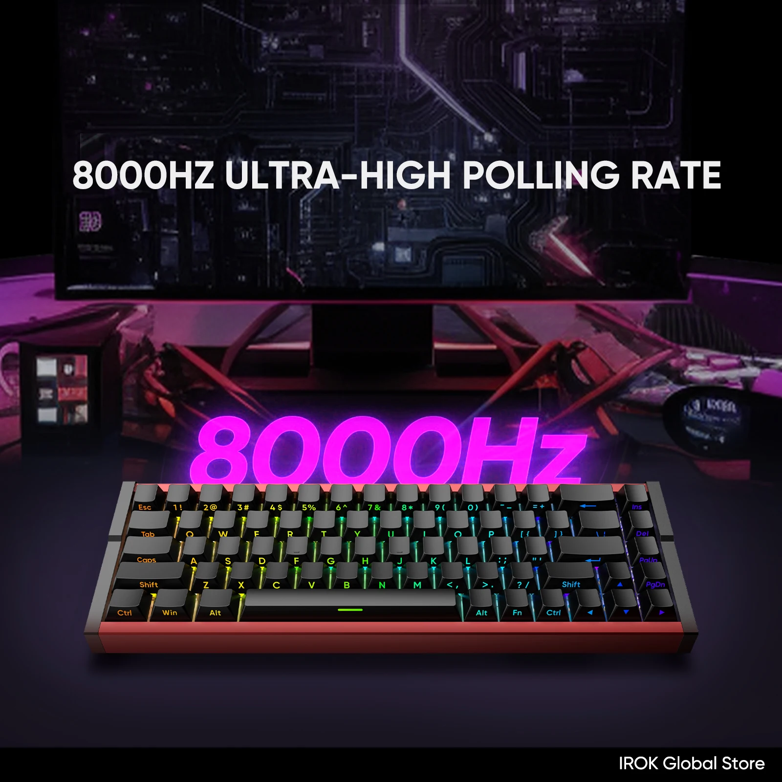 Teclado Mecánico para Juegos IROK MG68 Ace MG68 Plus MG68 MAX Mecha, Alámbrico, de Aluminio, Magnético, 60%, Inalámbrico, 8K, 0.08ms 3