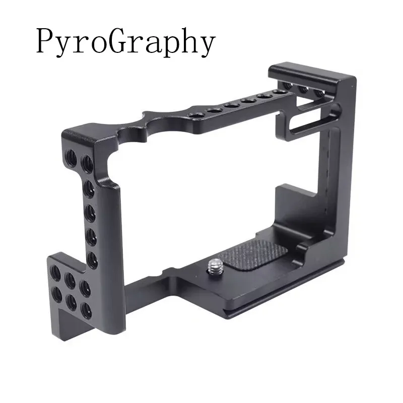 

PyroGraphy EOS M60/M60 II Cage with 1/4" Thread Holes Arca Style Quick Release Plate Anti-slip Cushion for Canon EOS M60/M60 II