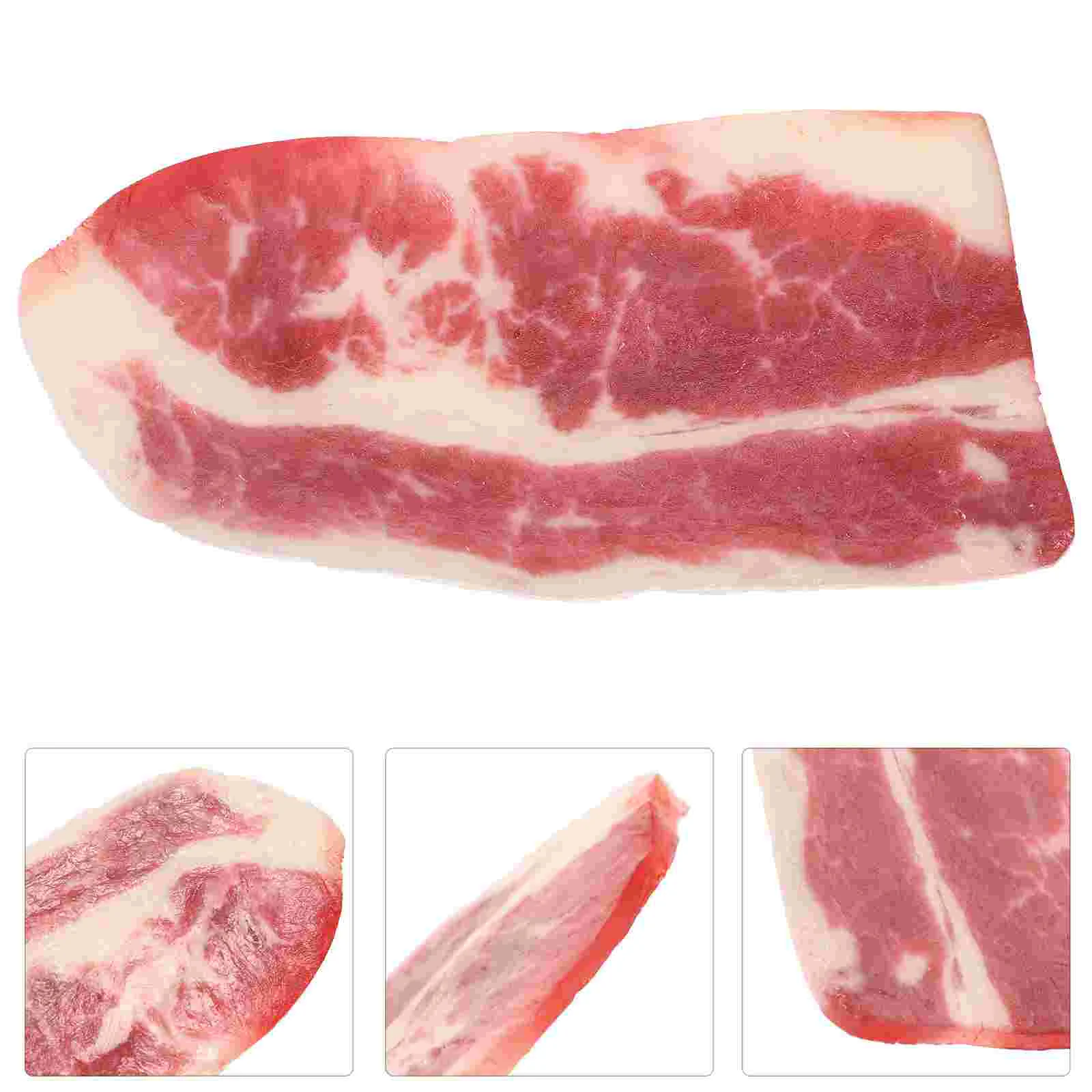 Simulation Beef Slices Real Looking Fake Meat Food Lifelike Cooked Model Artificial Pvc Decoration Toy