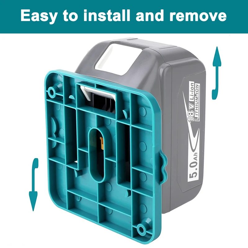 5 Pack แบตเตอรี่ Rack สําหรับ Makita 14.4V 18V Li-Ion แบตเตอรี่เครื่องมือเครื่องผู้ถือ Rack Wall Mount Bracket Fixing