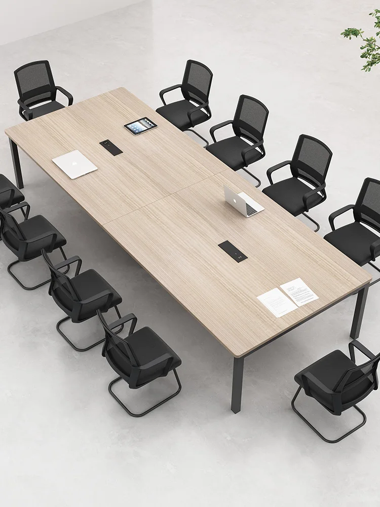 

Large and Small Office Conference Table Long Table and Chair Combination Long Training Table Rectangle