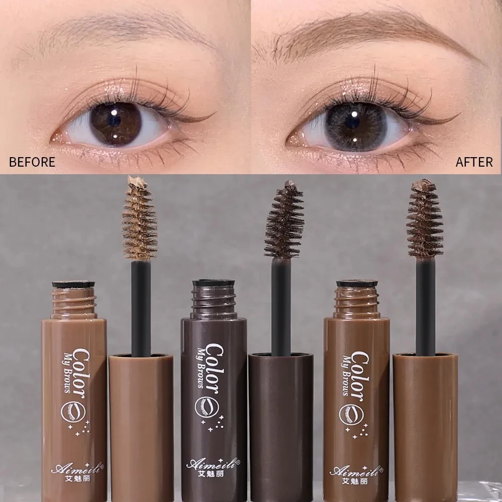 Natural Black Brown Liquid Dyeing Eyebrow Gel Cream Eyebrow Tint Tattoo Pen Waterproof Long Lasting Mascara Tint Makeup Cosmetic